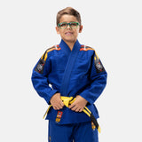 ATAMA BLEU ENFANT COLAB KIMONO
