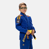 ATAMA BLEU ENFANT COLAB KIMONO