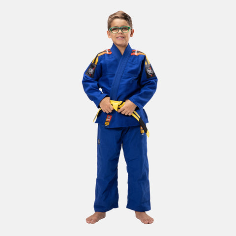 ATAMA BLEU ENFANT COLAB KIMONO