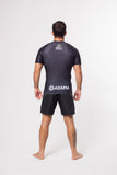 ATAMA BLACK RANKED RASH GUARDS - SHORT SLEEVE
