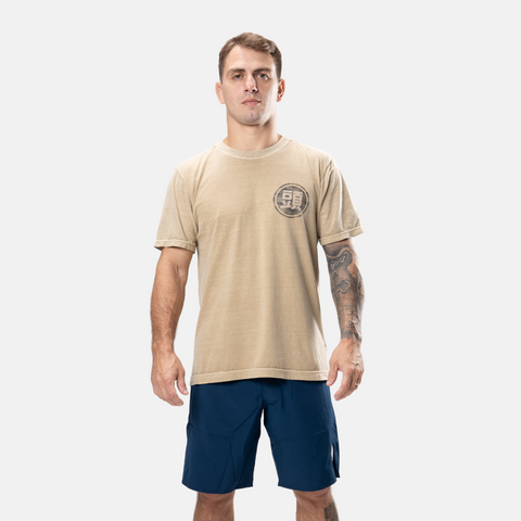 SAND COLOR ATAMA SHIELD T-SHIRT