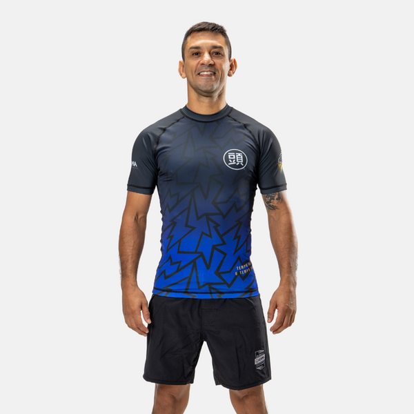 BLUE ATAMA TEMPO RUIM RASH GUARDS - SHORT SLEEVE