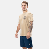 SAND COLOR ATAMA SHIELD T-SHIRT