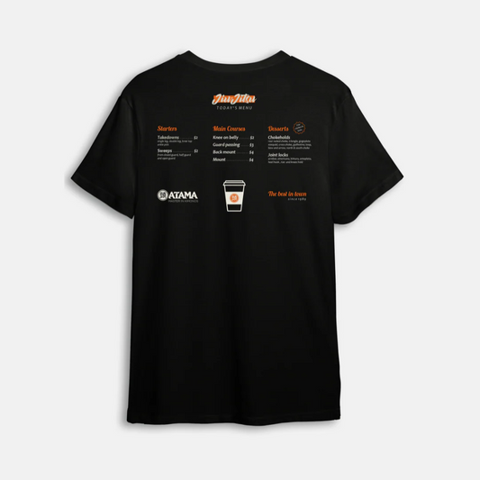 BLACK ATAMA TODAY'S MENU BJJ T-SHIRTS