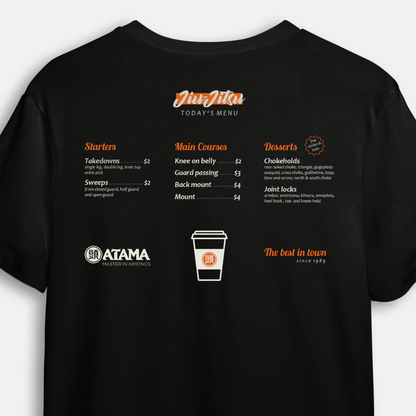 BLACK ATAMA TODAY'S MENU BJJ T-SHIRTS