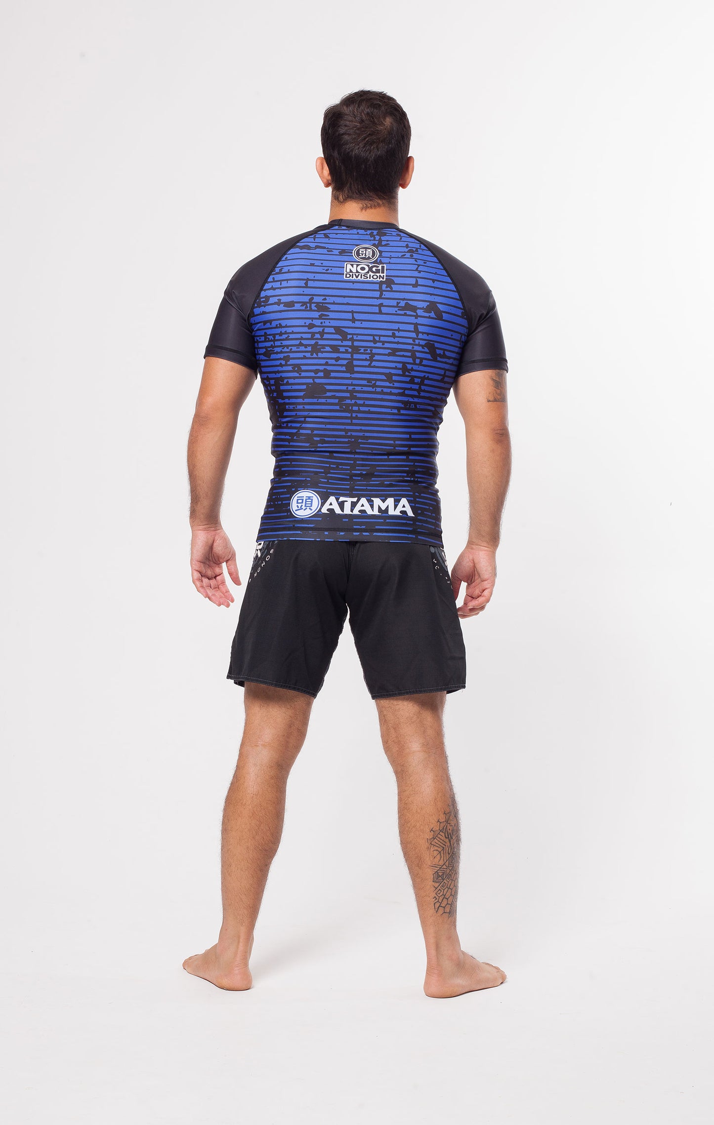 ATAMA BLUE RANKED RASH GUARDS - SHORT SLEEVE