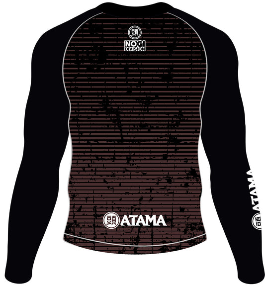RASH GUARD CLASSÉ ATAMA MARRON - MANCHES LONGUES