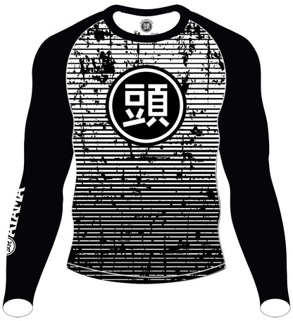 ATAMA WHITE RANKED RASH GUARD - MANCHES LONGUES